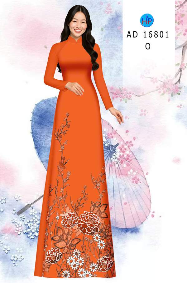 Vải Áo Dài Hoa In 3D AD 16801 2 vai ao dai hoa in 3d ad 16801