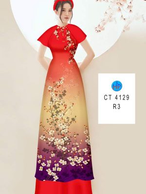 Vải Áo Dài Hoa In 3D AD CT4129 20 vai ao dai hoa in 3d ad ct4129