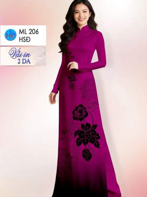 Vải Áo Dài Hoa In 4D AD ML206 20 vai ao dai hoa in 4d ad ml206