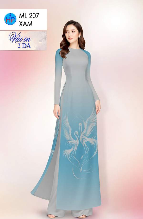 Vải Áo Dài In 2 Da AD ML207 1 vai ao dai in 2 da ad ml207