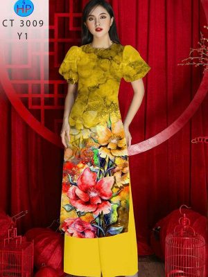 Vải Áo Dài Hoa In 3D AD 3009 24 1780452079 87 vai ao dai hoa in 3d ad 3009