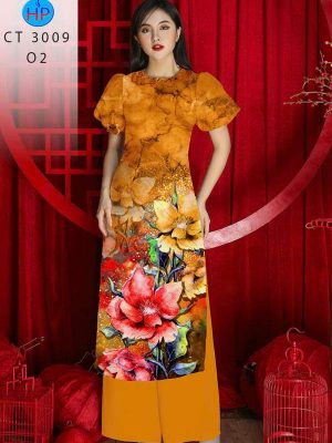 Vải Áo Dài Hoa In 3D AD 3009 35 1780452082 815 vai ao dai hoa in 3d ad 3009