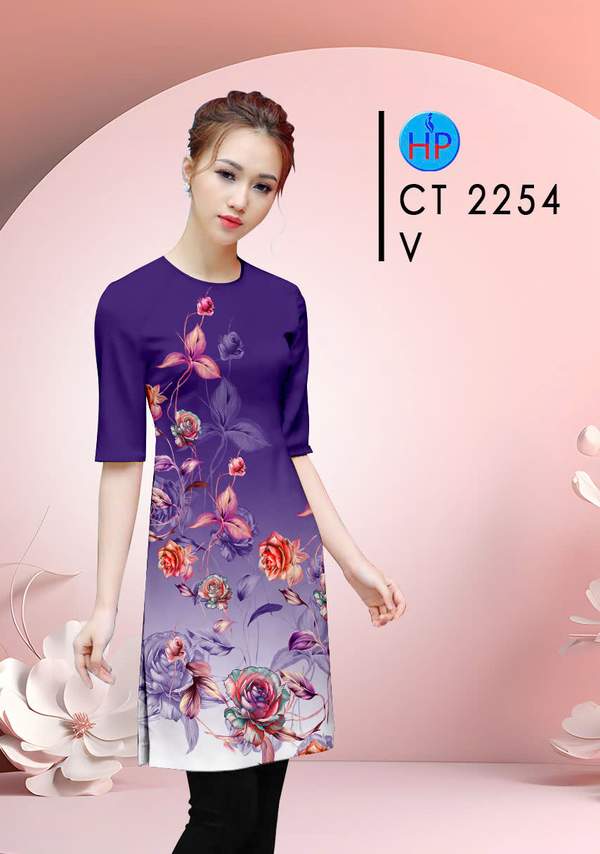 Vải Áo Dài Hoa Hồng AD CT2254 17 1781842360 60 vai ao dai hoa hong ad ct2254
