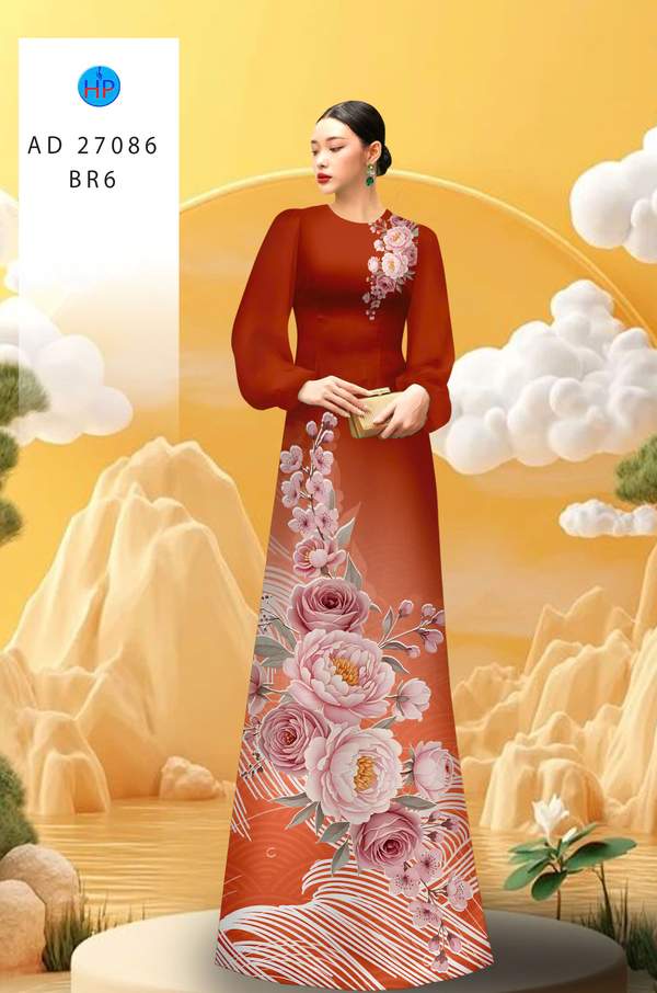 Vải Áo Dài Hoa Cẩm Chướng AD 27086 18 1781842809 877 vai ao dai hoa cam chuong ad 27086