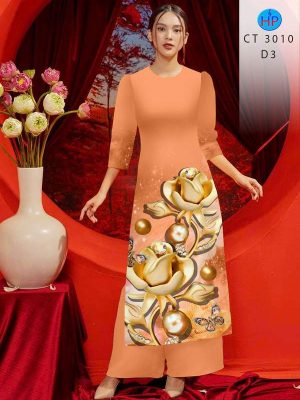 Vải Áo Dài Hoa In 3D AD CT3010 28 1781843235 14 vai ao dai hoa in 3d ad ct3010