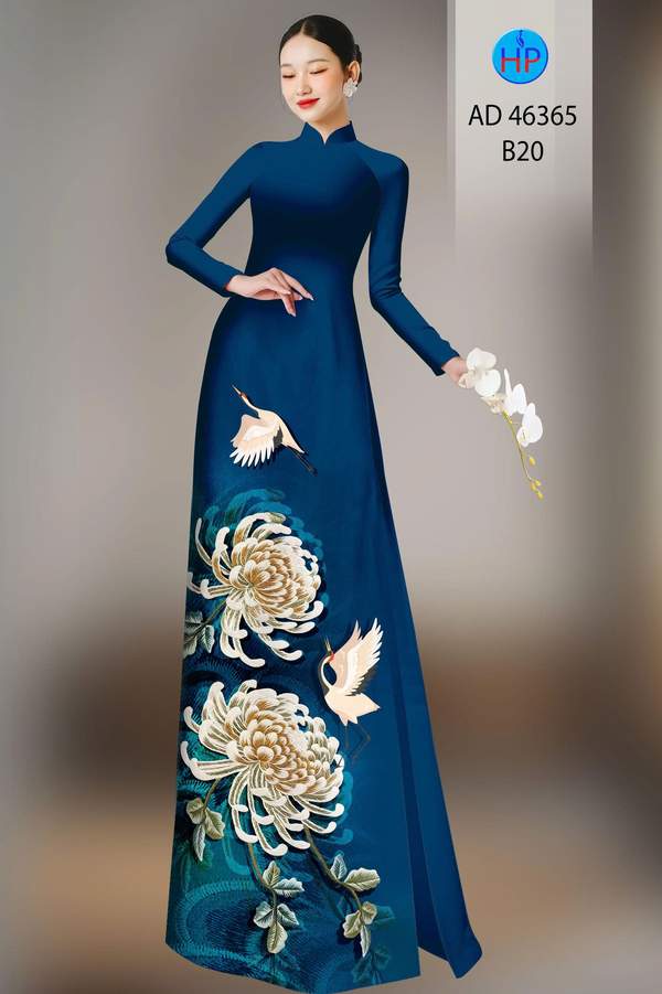 Vải Áo Dài Hoa In 3D AD 46365 3 1782271069 78 vai ao dai hoa in 3d ad 46365