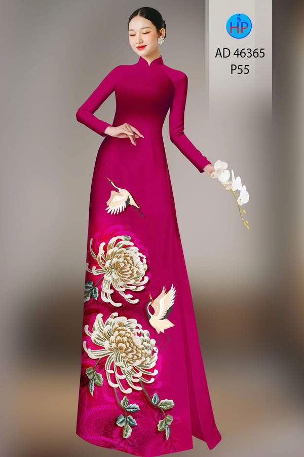 Vải Áo Dài Hoa In 3D AD 46365 10 1782271070 488 vai ao dai hoa in 3d ad 46365