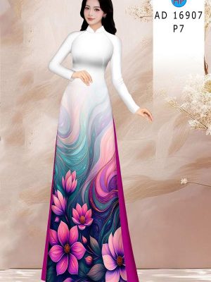Vải Áo Dài Hoa In 3D AD 16907 26 1782783849 84 vai ao dai hoa in 3d ad 16907