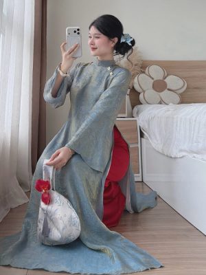 Áo Dài 4 Tà May Sẵn Đẹp Và Sang 20 image 10 3