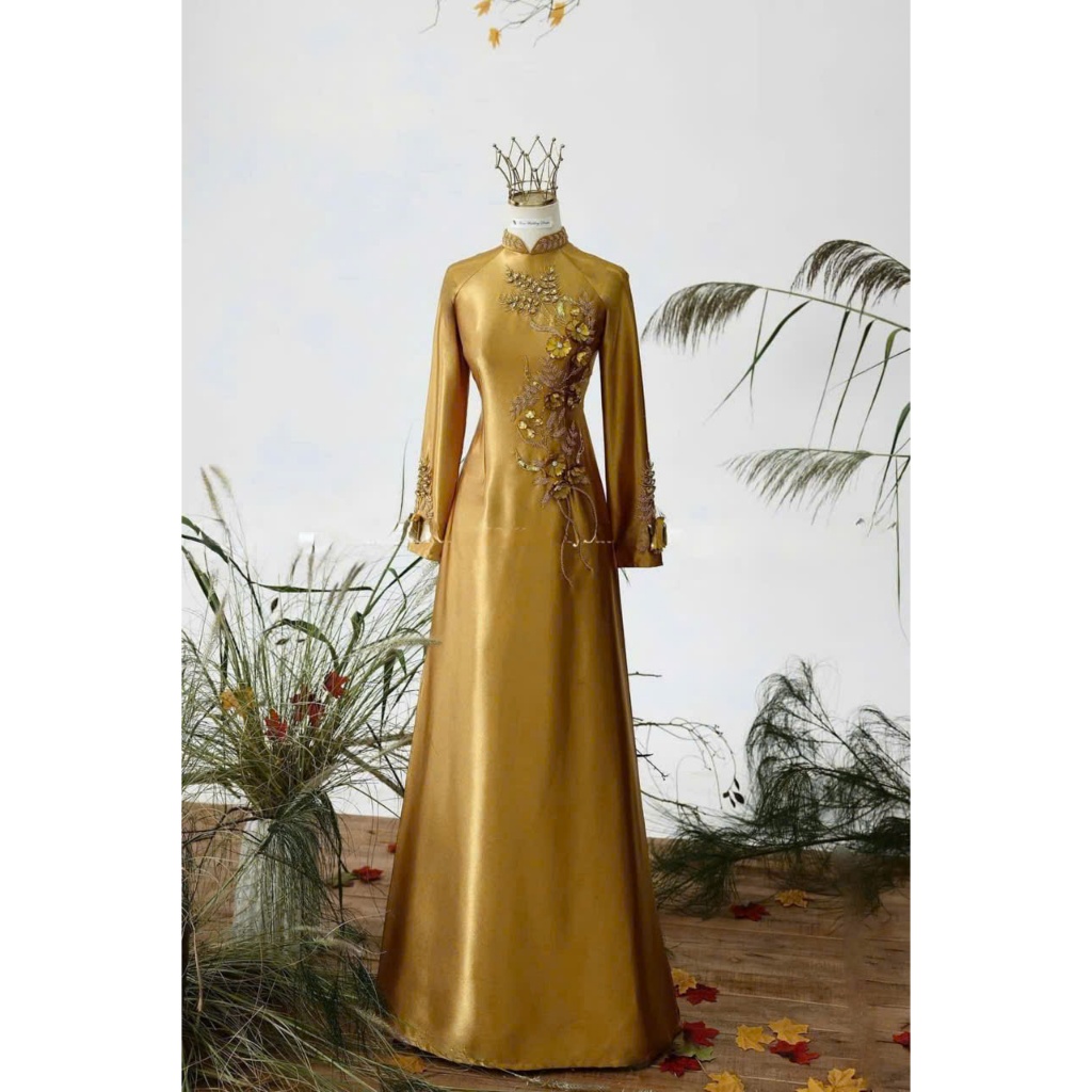 Áo Dài Bà Sui Kết Hạt Sang Trọng 9 image 10