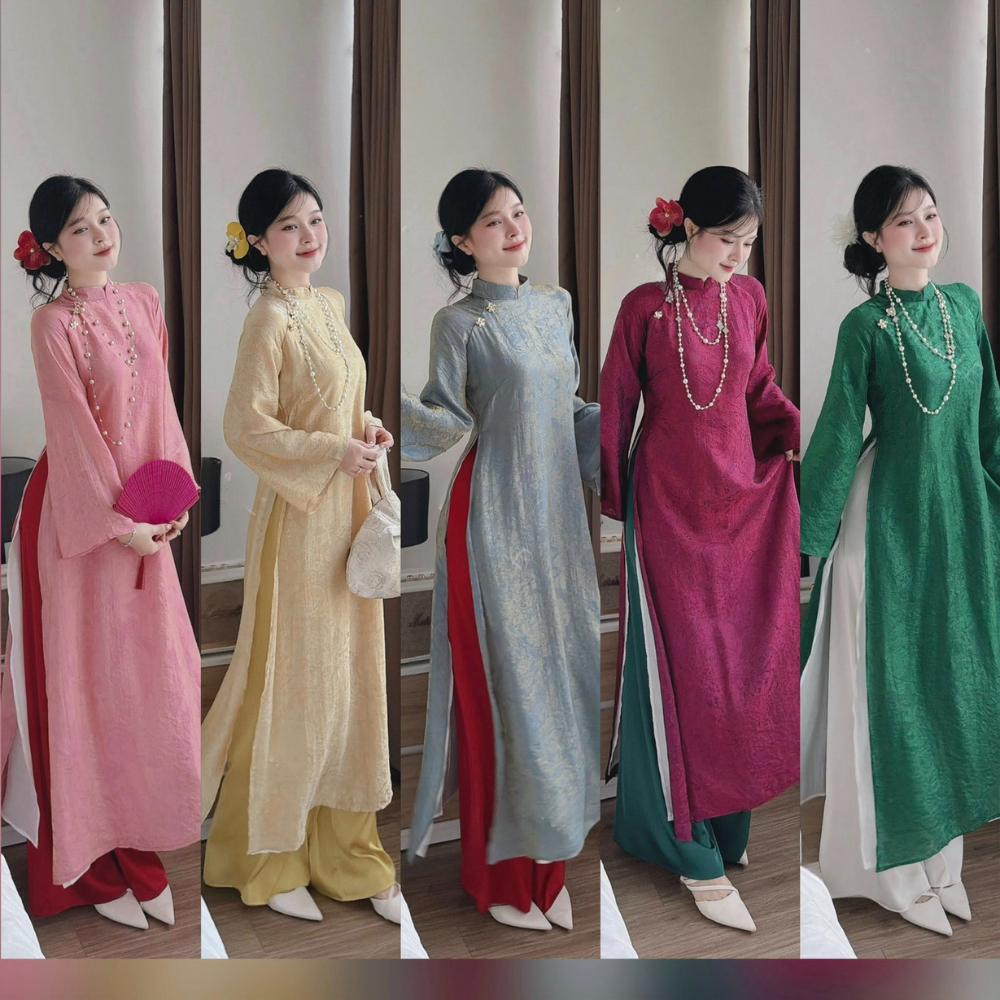 Áo Dài 4 Tà May Sẵn Đẹp Và Sang 2 image 2 11