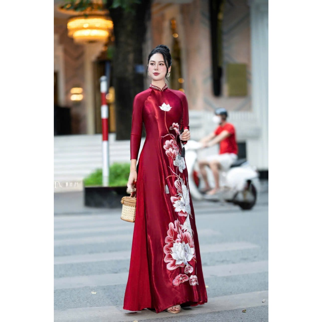 Áo Dài Trung Niên Ngồi Sui Rất Đẹp 1 image 3 13