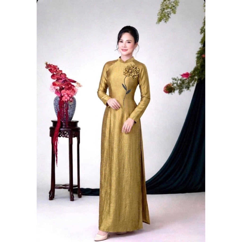 Áo Dài May Sẵn Ngồi Sui Dự Tiệc Rất Đẹp 1 image 3 17