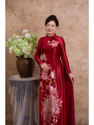 Áo Dài Trung Niên Thêu Tay Rất Đẹp 4 image 3 5