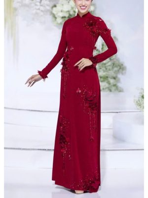 Áo Dài Trung Niên May Sẵn Rất Đẹp 7 image 4 17
