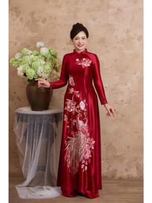 Áo Dài Trung Niên Thêu Tay Rất Đẹp 5 image 4 8