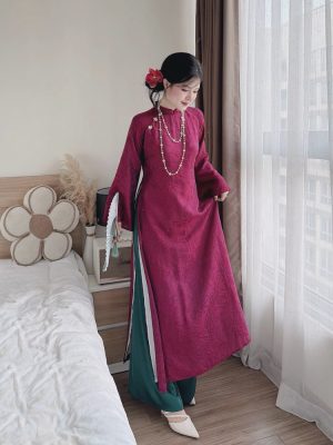 Áo Dài 4 Tà May Sẵn Đẹp Và Sang 15 image 5 16