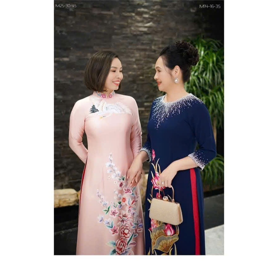 Áo Dài Cho Mẹ Thêu Và Đính Đá Pa Lê 3 image 5 6
