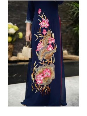 Áo Dài Cho Mẹ Thêu Và Đính Đá Pa Lê 7 image 6 4