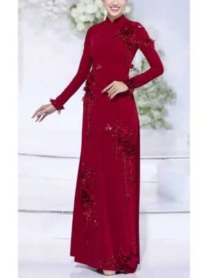 Áo Dài Trung Niên May Sẵn Rất Đẹp 9 image 6 6