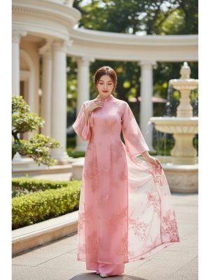 Áo Dài Cách Tân May Sẵn – Thiết Kế 4 Tà Cao Cấp, Vải Tơ Thêu Hạc Hoa Sang Trọng 13 image 6 8