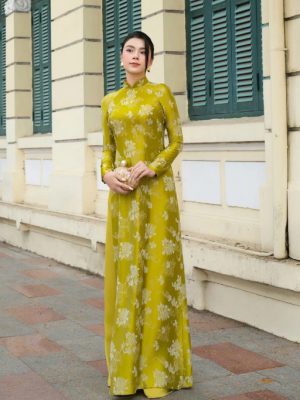 Áo Dài Truyền Thống May Sẵn Dáng Ôm – Form Chuẩn Ôm Eo, Tà A Bản To, Tôn Dáng 13 image 7 7