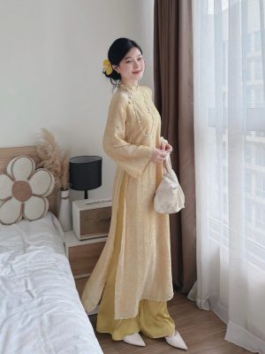 Áo Dài 4 Tà May Sẵn Đẹp Và Sang 17 image 7 9