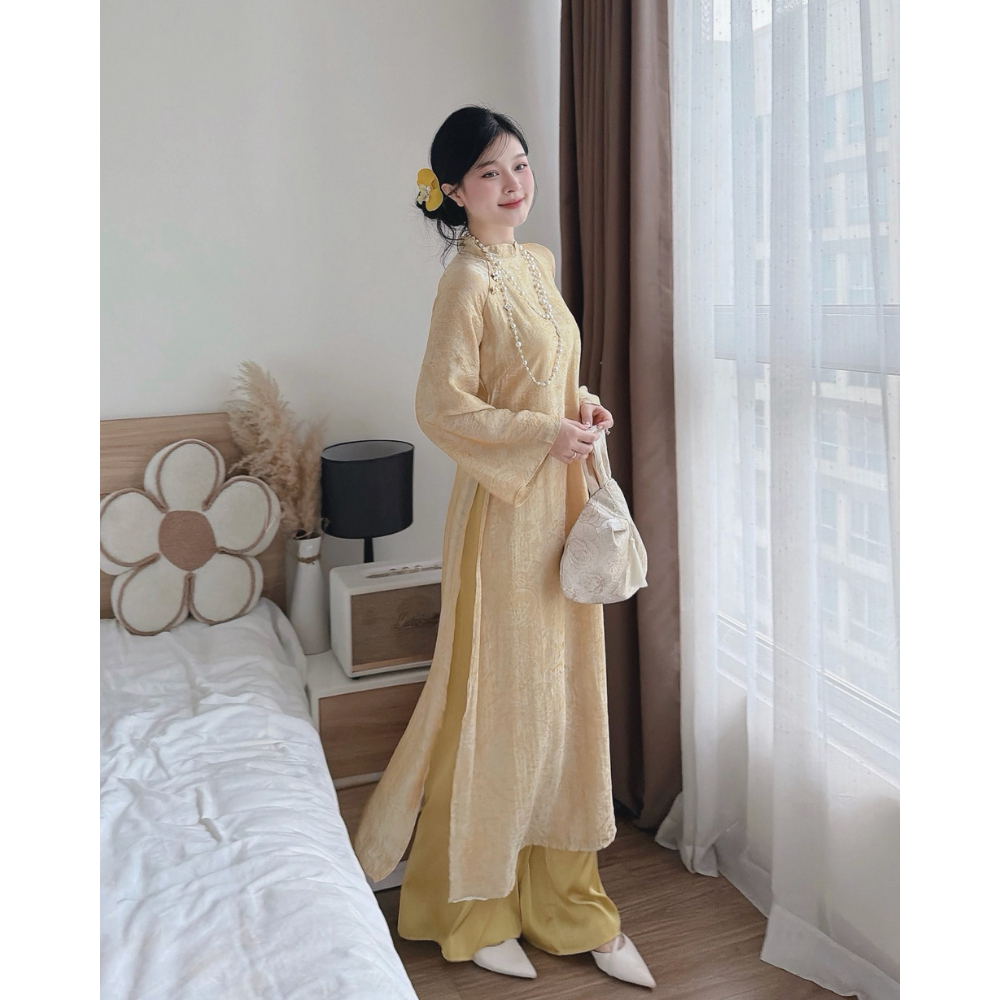Áo Dài 4 Tà May Sẵn Đẹp Và Sang 7 image 7 9