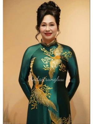 Áo dài mẹ trung niên lụa tô châu cao cấp 10 image 8