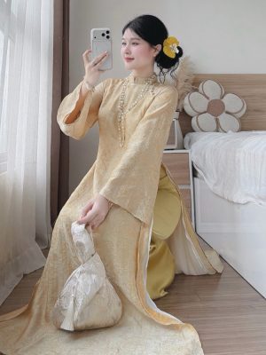 Áo Dài 4 Tà May Sẵn Đẹp Và Sang 18 image 8 4