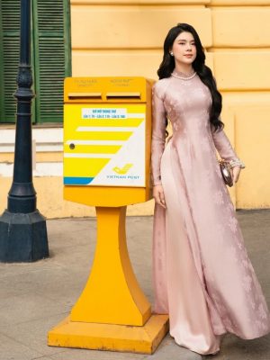 Áo Dài Truyền Thống May Sẵn Dáng Ôm – Form Chuẩn Ôm Eo, Tà A Bản To, Tôn Dáng 15 image 9 2