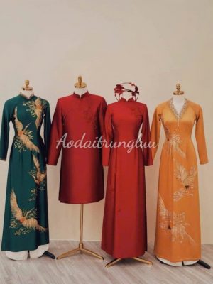 Áo dài mẹ trung niên lụa tô châu cao cấp 11 image 9