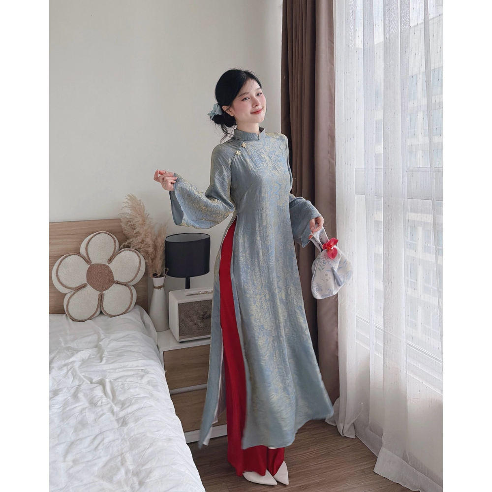 Áo Dài 4 Tà May Sẵn Đẹp Và Sang 9 image 9 4