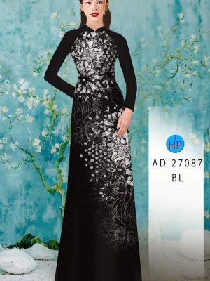 Vải Áo Dài Hoa In 3D AD 27087 23 vai ao dai hoa in 3d ad 27087