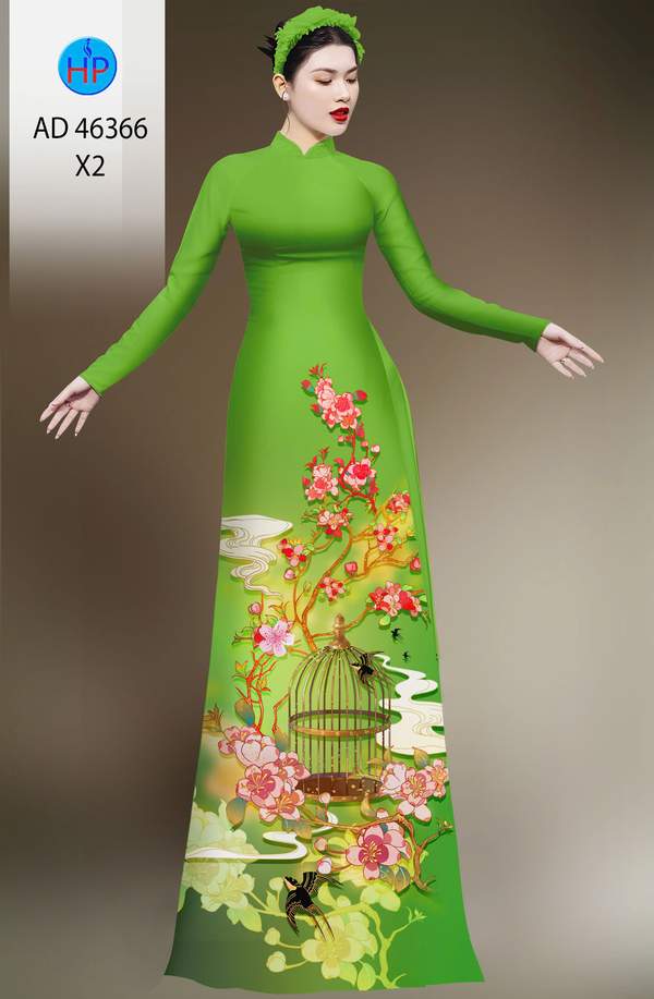 Vải Áo Dài Hoa In 3D AD 46366 1 vai ao dai hoa in 3d ad 46366