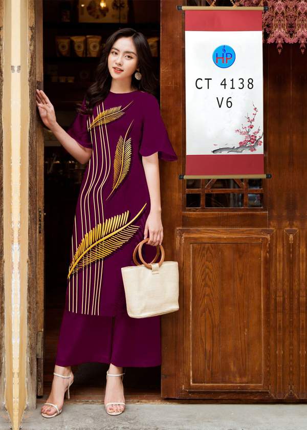 Vải Áo Dài Hoa In 3D AD CT4138 1 vai ao dai hoa in 3d ad ct4138
