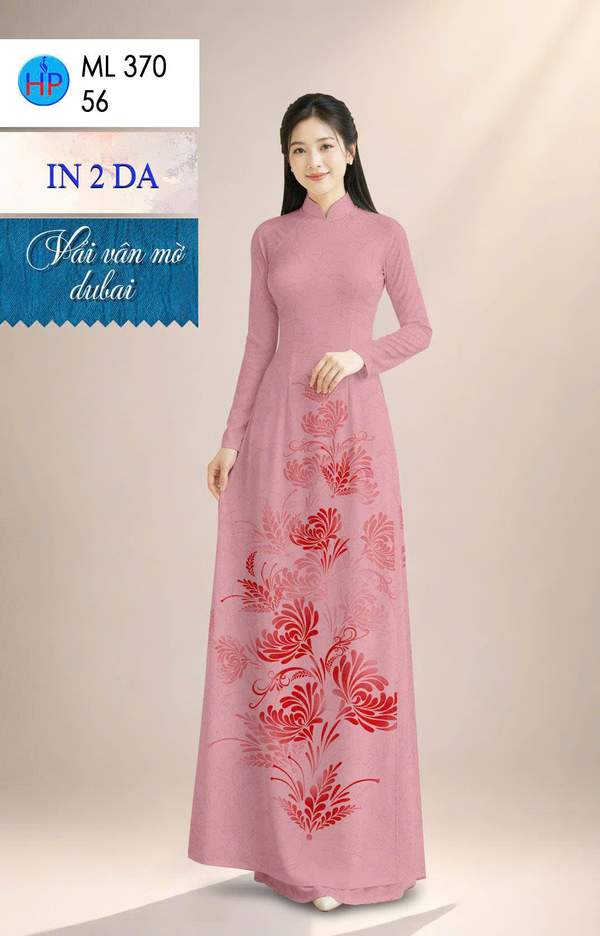 Vải Áo Dài Hoa In 4D AD ML370 1 vai ao dai hoa in 4d ad ml370