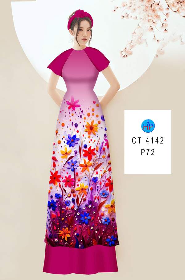 Vải Áo Dài Hoa In 3D AD CT4142 18 1782890200 140 vai ao dai hoa in 3d ad ct4142