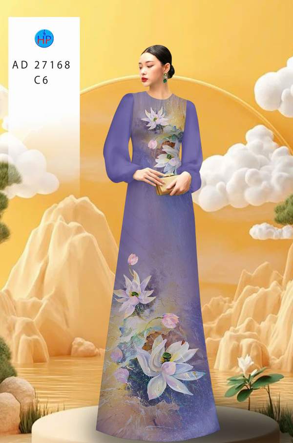 Vải Áo Dài Hoa Sen AD 27168 9 1783650102 100 vai ao dai hoa sen ad 27168