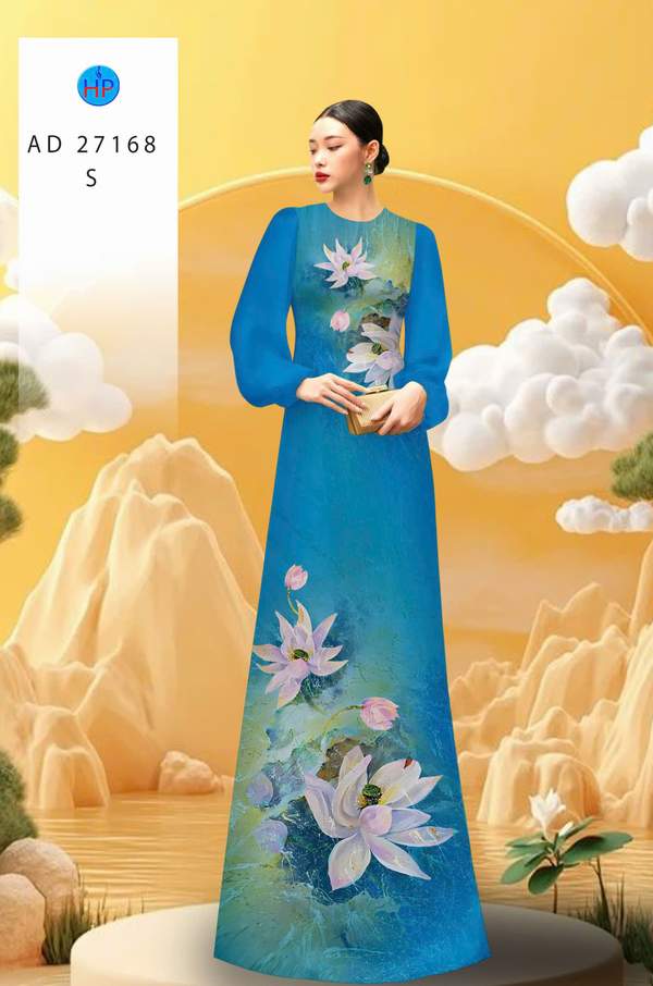 Vải Áo Dài Hoa Sen AD 27168 19 1783650104 436 vai ao dai hoa sen ad 27168