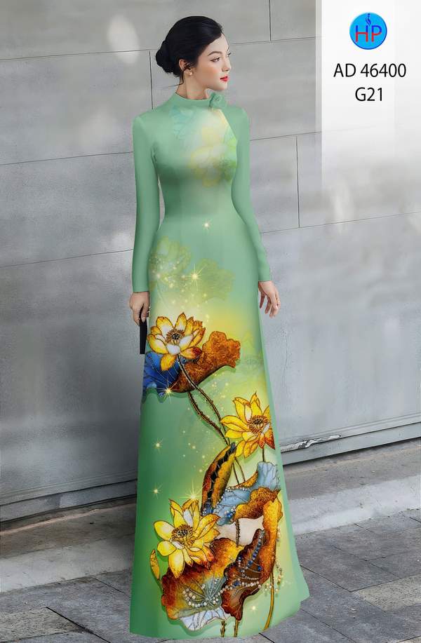 Vải Áo Dài Hoa Sen AD 46400 8 1783933967 175 vai ao dai hoa sen ad 46400