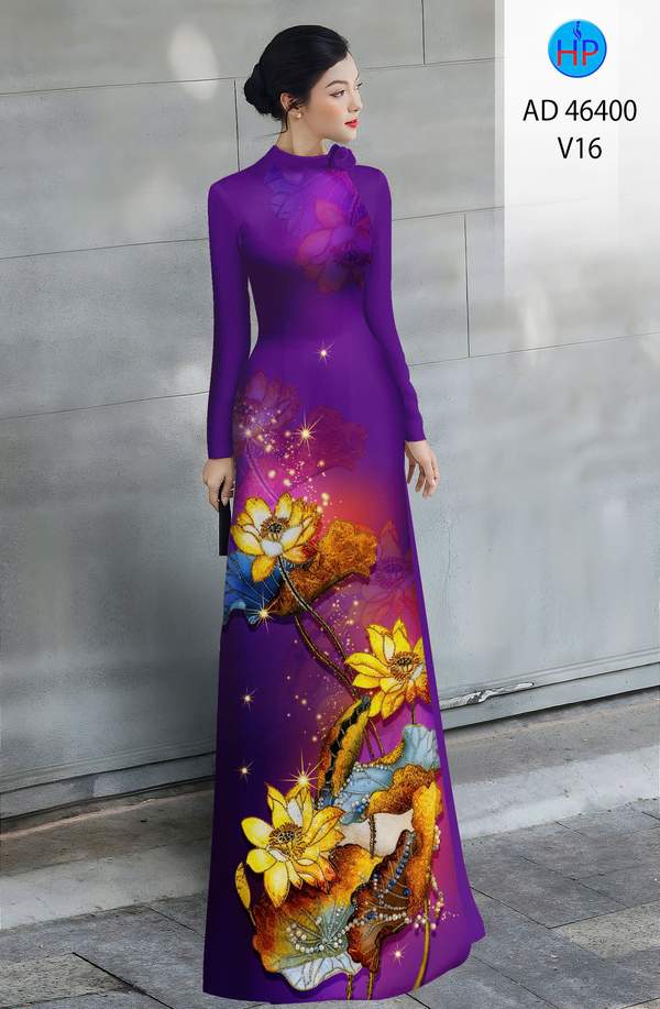 Vải Áo Dài Hoa Sen AD 46400 12 1783933967 205 vai ao dai hoa sen ad 46400