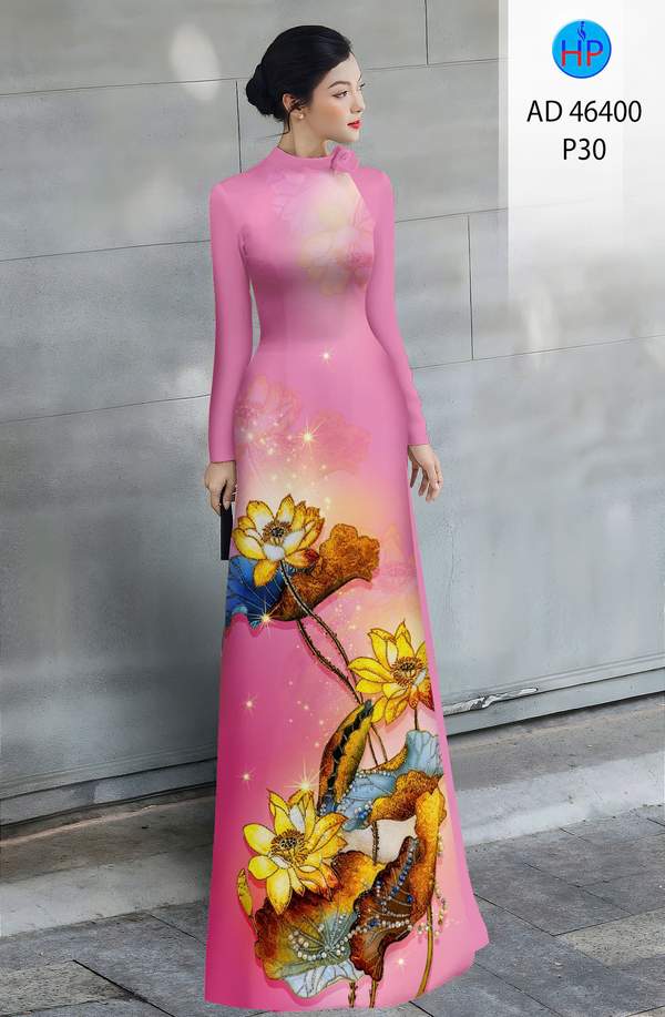 Vải Áo Dài Hoa Sen AD 46400 9 1783933967 421 vai ao dai hoa sen ad 46400