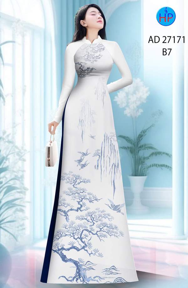 Vải Áo Dài Phong Cảnh AD 27171 21 1784347543 987 vai ao dai phong canh ad 27171