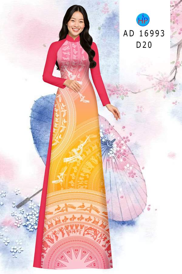 Vải Áo Dài Trống Đồng AD 16993 2 1784951209 111 vai ao dai trong dong ad 16993