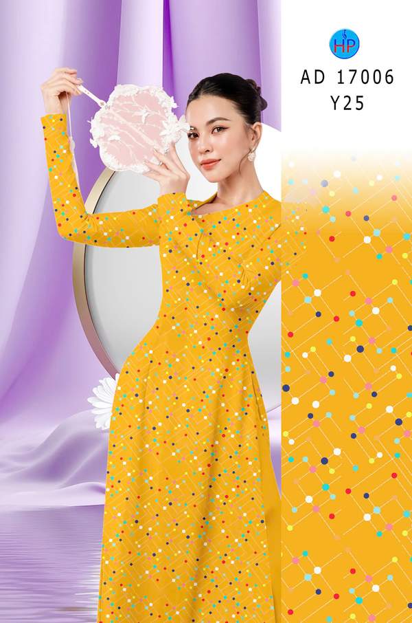 Vải Áo Dài Chấm Bi AD 17006 5 1785466392 128 vai ao dai cham bi ad 17006