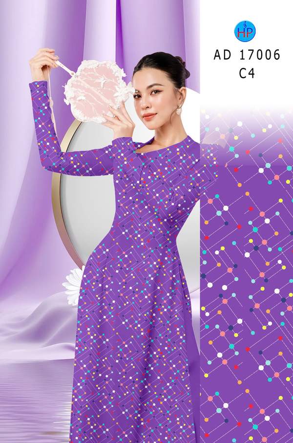 Vải Áo Dài Chấm Bi AD 17006 4 1785466392 561 vai ao dai cham bi ad 17006