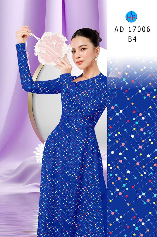 Vải Áo Dài Chấm Bi AD 17006 11 1785466394 495 vai ao dai cham bi ad 17006