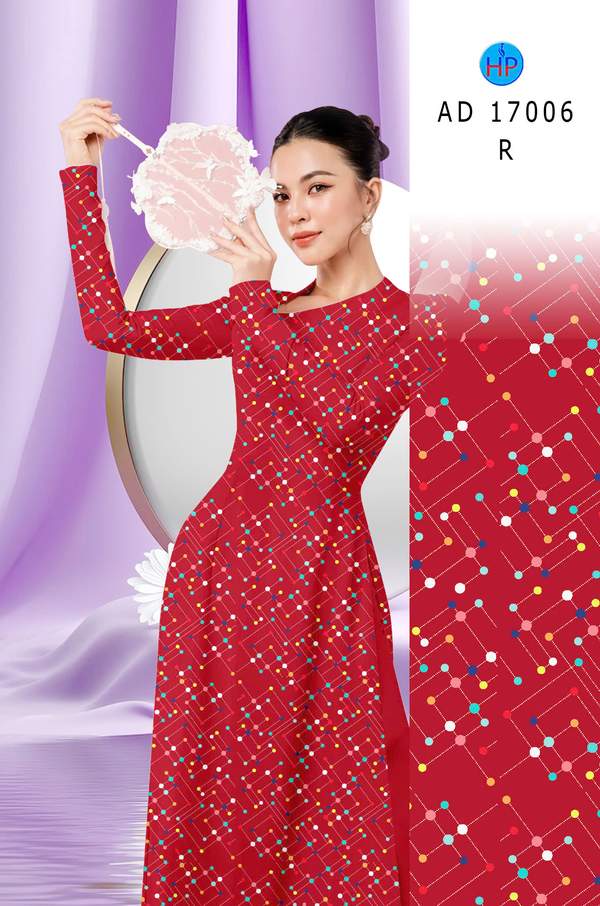 Vải Áo Dài Chấm Bi AD 17006 13 1785466394 580 vai ao dai cham bi ad 17006
