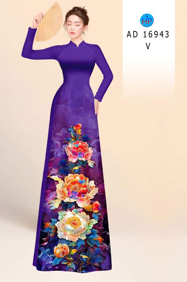 Vải Áo Dài Hoa Cẩm Chướng AD 16943 1 vai ao dai hoa cam chuong ad 16943